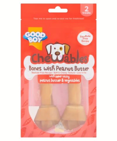 Chewables Dog Peanut Butter Medium Bones 2 Pack
