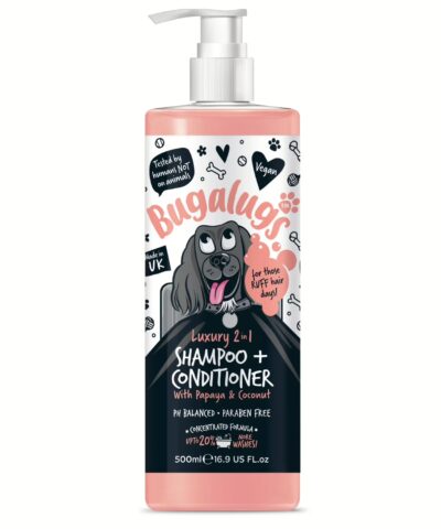Bugalugs Luxury 2-in-1 Dog Shampoo & Conditioner with Papaya & Coconut